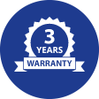 FREE 3 year warranty