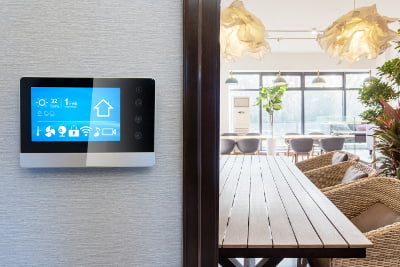 Remote control wall mounted panel for air conditioning