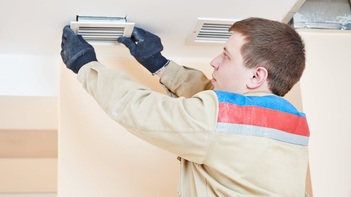installing fitting grilles for heat recovery ventilation system