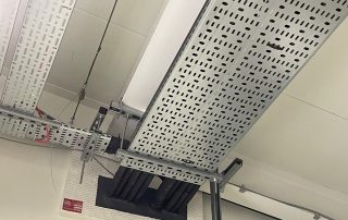 main pipe run and tray